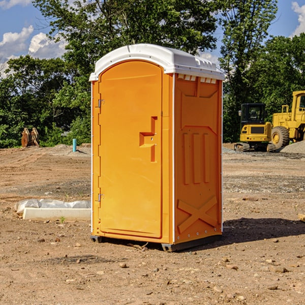 how often are the porta potties cleaned and serviced during a rental period in Monroe Center Illinois